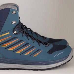 Lowa Made in Europe Axos GTX Gore-Tex Mid Hiking Shoes Blue Waterproof Men